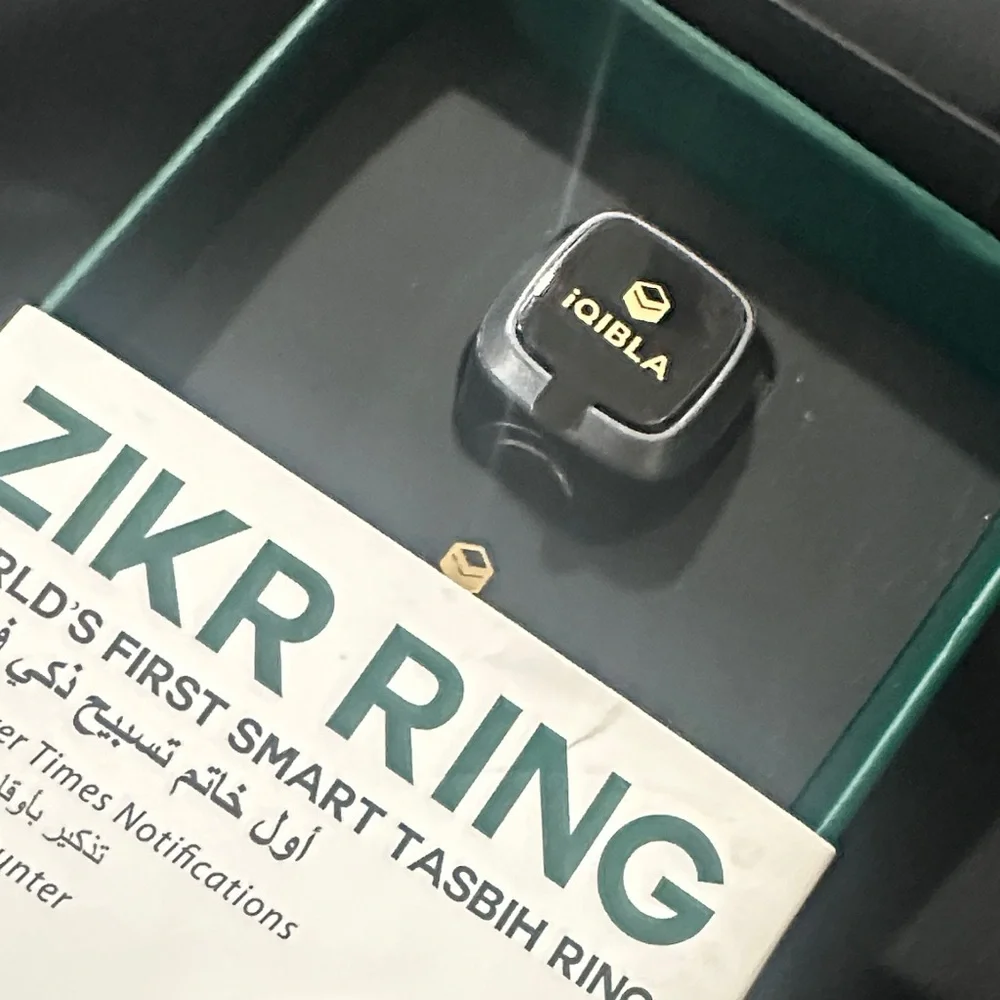 Smart Tasbih Ring - Black and Gold